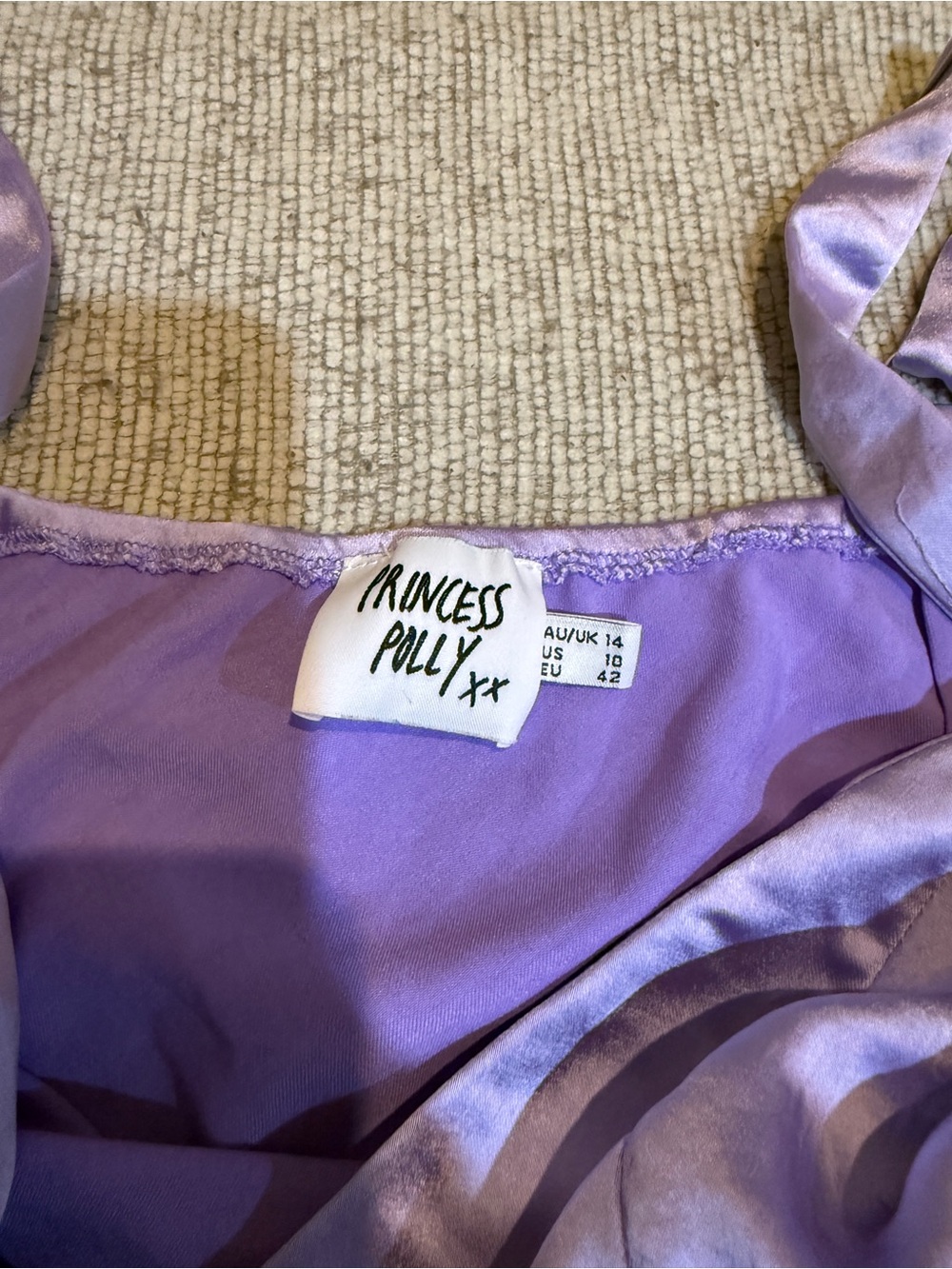 Princess Polly Lavender Satin Slip Dress - Picture 2 of 5